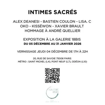 Affiche de l'exposition Intimes Sacrés